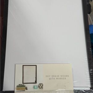 Black and White Dry Erase Board with Marker
